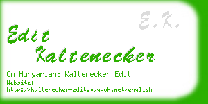 edit kaltenecker business card